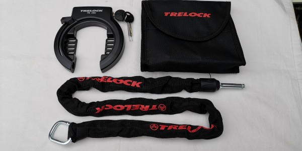 Trelock Rahmenschloss RS 430 mit Einsteckkette ZR 355 incl Tasche
