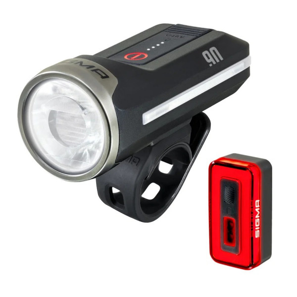 SIGMA Aura 90 + Hiro 70 LED Akkuleuchten Set