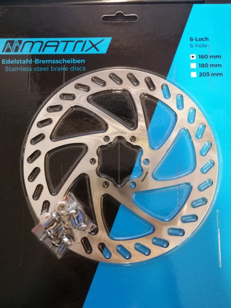 Matrix Bremsscheibe 6-Loch Durchmesser 160 mm