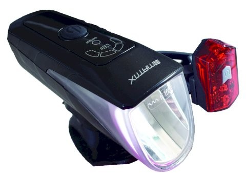 MATRIX LED Beleuchtungs-Set BLS 27 Akku mit Sensor schwarz bis 70 LUX