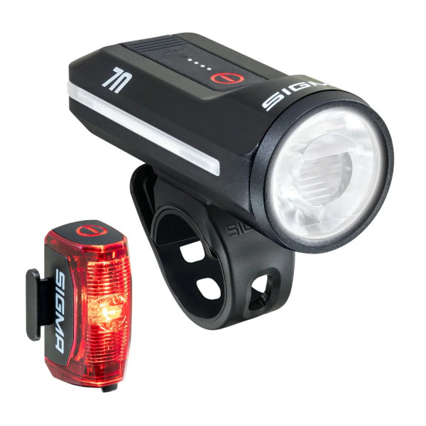 SIGMA Aura 70 + Hiro 30 LED Akkuleuchten Set